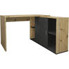 ECKSCHREIBTISCH 119/124/75 cm  in Dunkelgrau, Eiche Artisan  - Dunkelgrau/Eiche Artisan, KONVENTIONELL, Holzwerkstoff (119/124/75cm) - MID.YOU