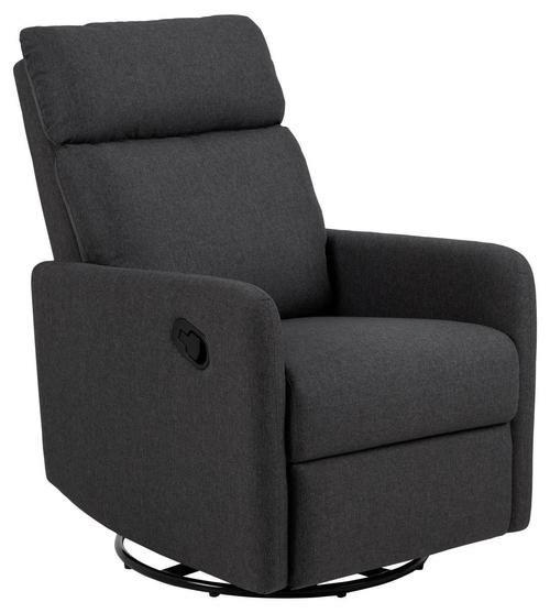 FERNSEHSESSEL Flachgewebe Grau  - Schwarz/Grau, KONVENTIONELL, Textil/Metall (93,5/99/67cm) - Carryhome