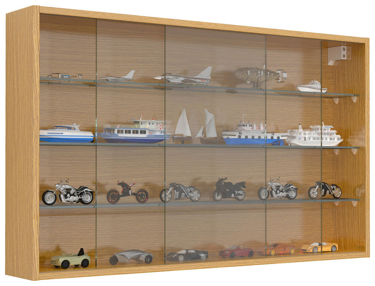 HÄNGEVITRINEHonigeiche  - Honigeiche, Design, Glas/Holzwerkstoff (100/60/15cm) - MID.YOU