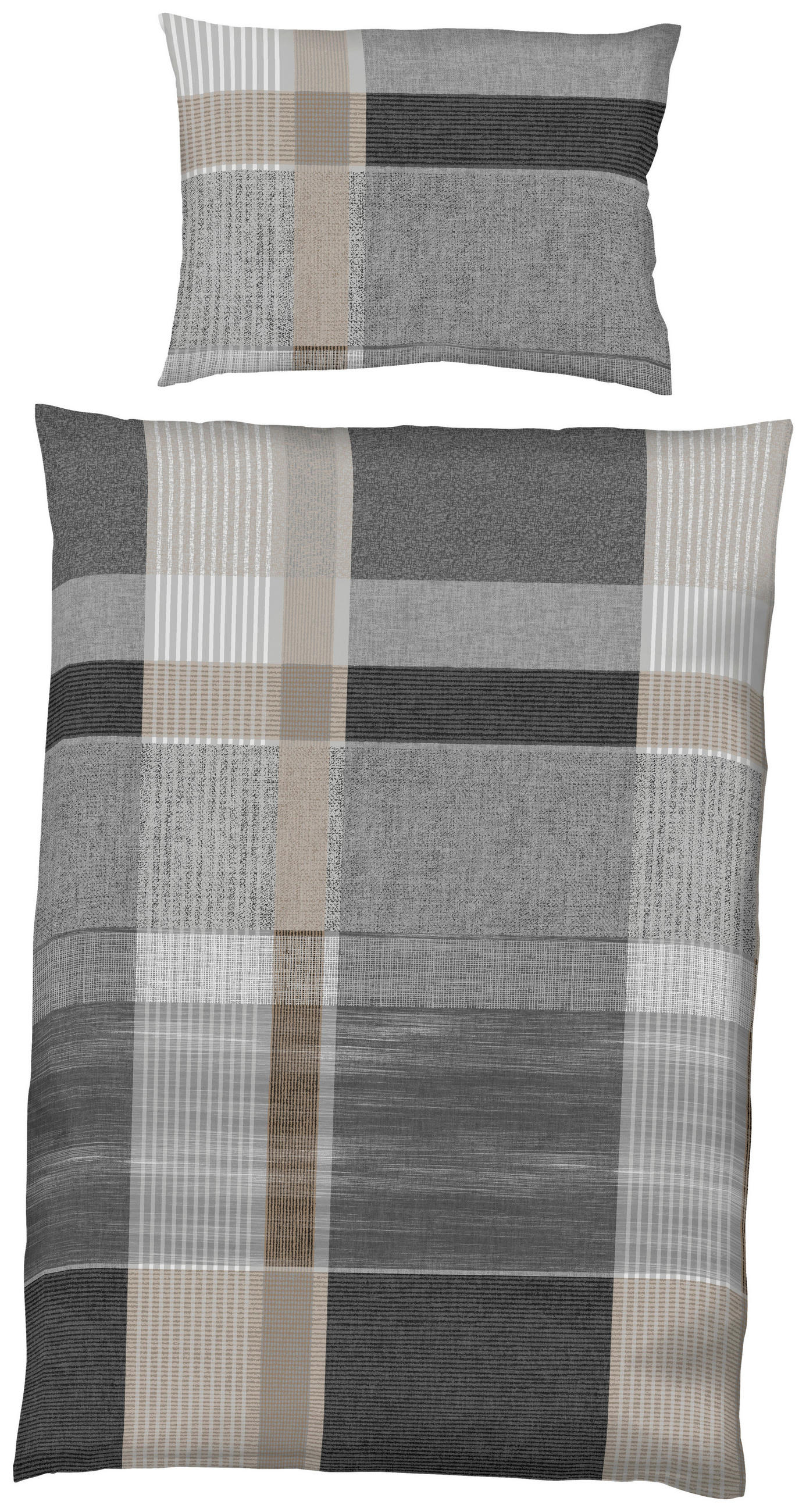 BETTWÄSCHE 2-teilig Holiday Flanell 140/200 cm  - Schwarz, Basics, Textil (140/200cm) - Kaeppel