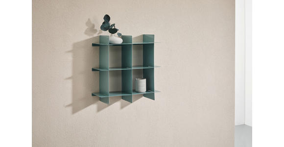 WANDREGAL 40/40/15 cm  - Grün, Basics, Metall (40/40/15cm) - Landscape