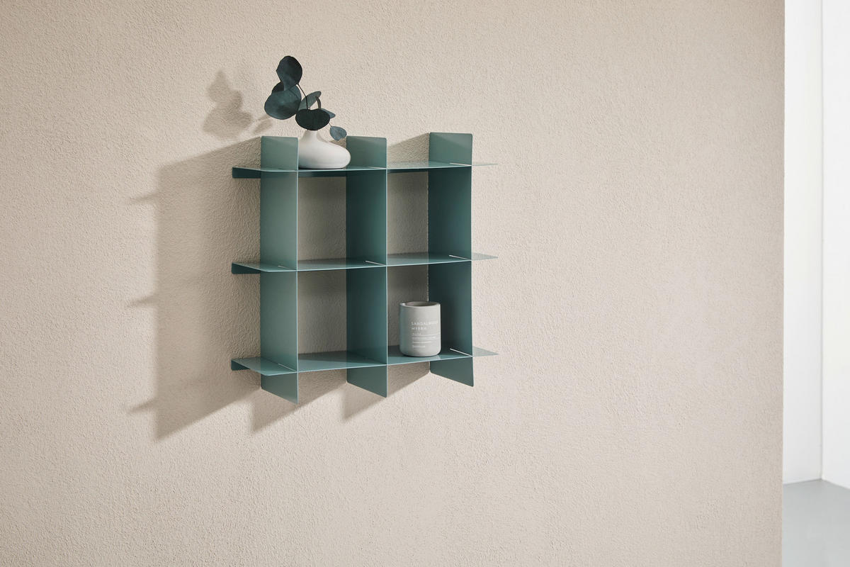 WANDREGAL Grün  - Grün, Basics, Metall (40/40/15cm) - Landscape