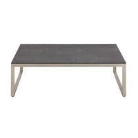 Masă De Lounge  - gri închis/culoare inox, Modern, plastic/metal (100/60/33cm) - Amatio