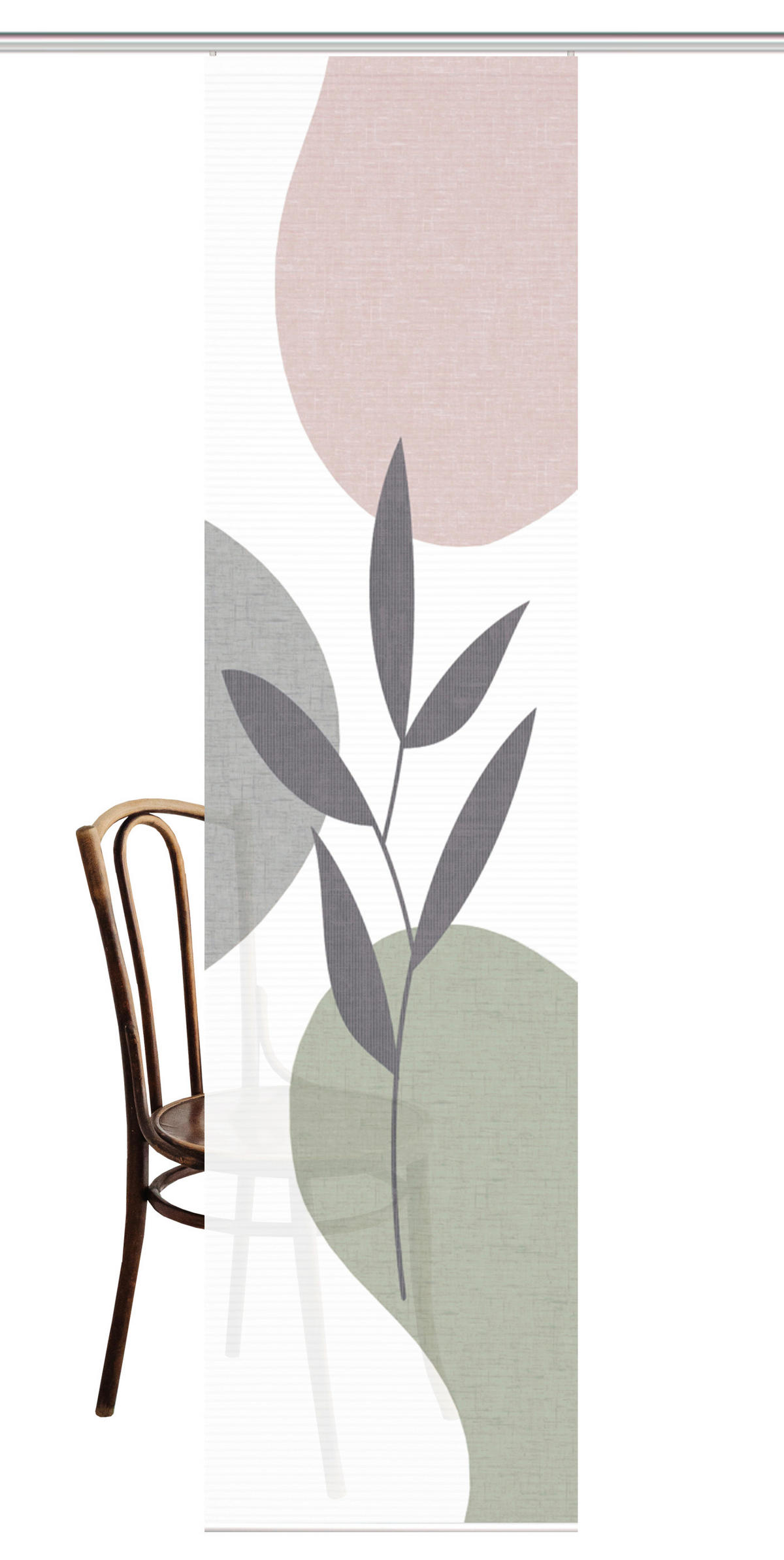PANELOVÝ ZÁVĚS,  - starorůžová/šalvějově zelená, Natur, textil (60/245cm)