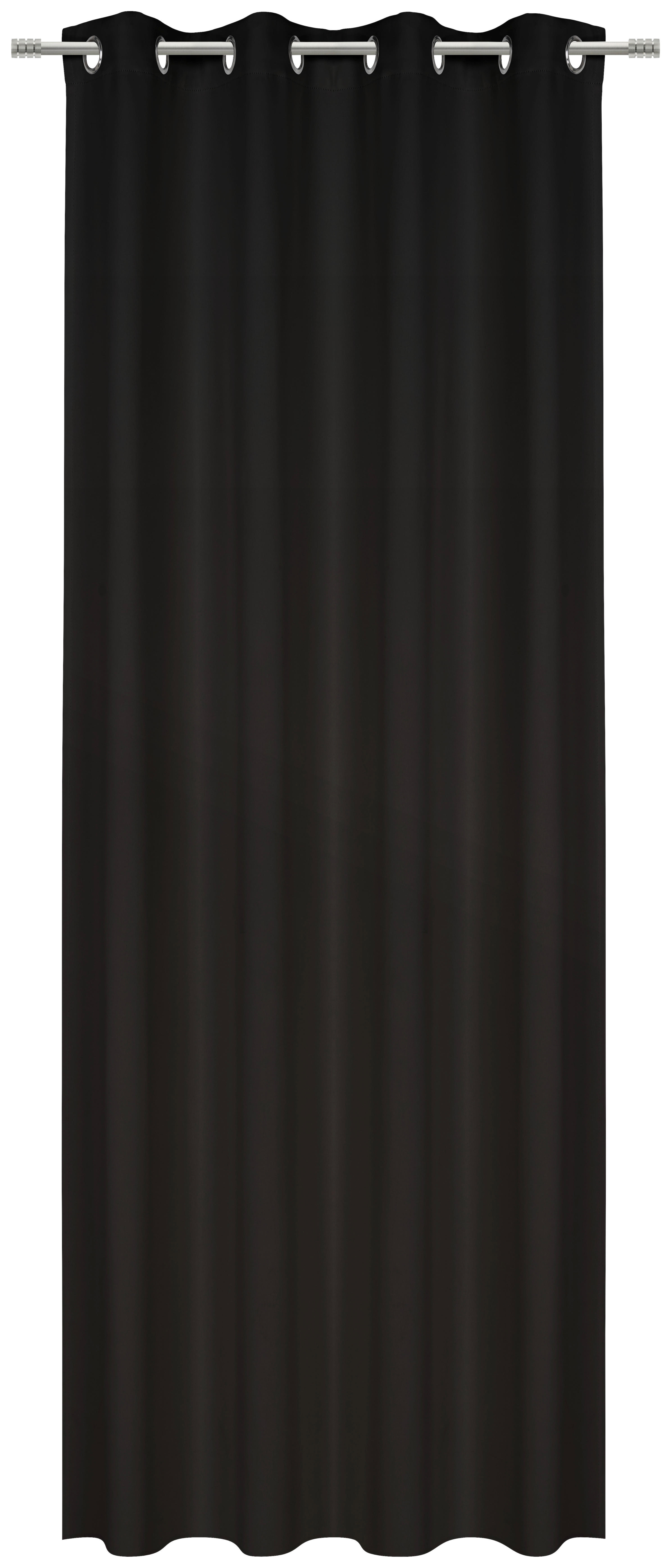 KÉSZFÜGGÖNY sötétítő  - fekete, Basics, textil (140/245cm) - Esposa