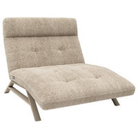 RELAXLIEGE in Chenille, Teddystoff Cappuccino  - Kaschmir/Cappuccino, Design, Textil/Metall (120/54-113/158-198cm) - Pure Home Lifestyle