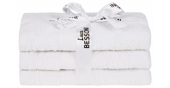 Handtuch Fiolina - 3er Pack - Weiß, MODERN, Textil (50/100cm) - Luca Bessoni
