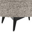 HOCKER Chenille Graubraun  - Graubraun/Schwarz, ROMANTIK / LANDHAUS, Textil/Metall (75/50/75cm) - Landscape