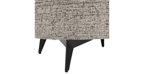 HOCKER Chenille Graubraun  - Graubraun/Schwarz, ROMANTIK / LANDHAUS, Textil/Metall (75/50/75cm) - Landscape