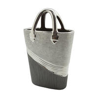 VASE  - Silberfarben/Grau, Basics, Keramik (10/20/31,5cm)
