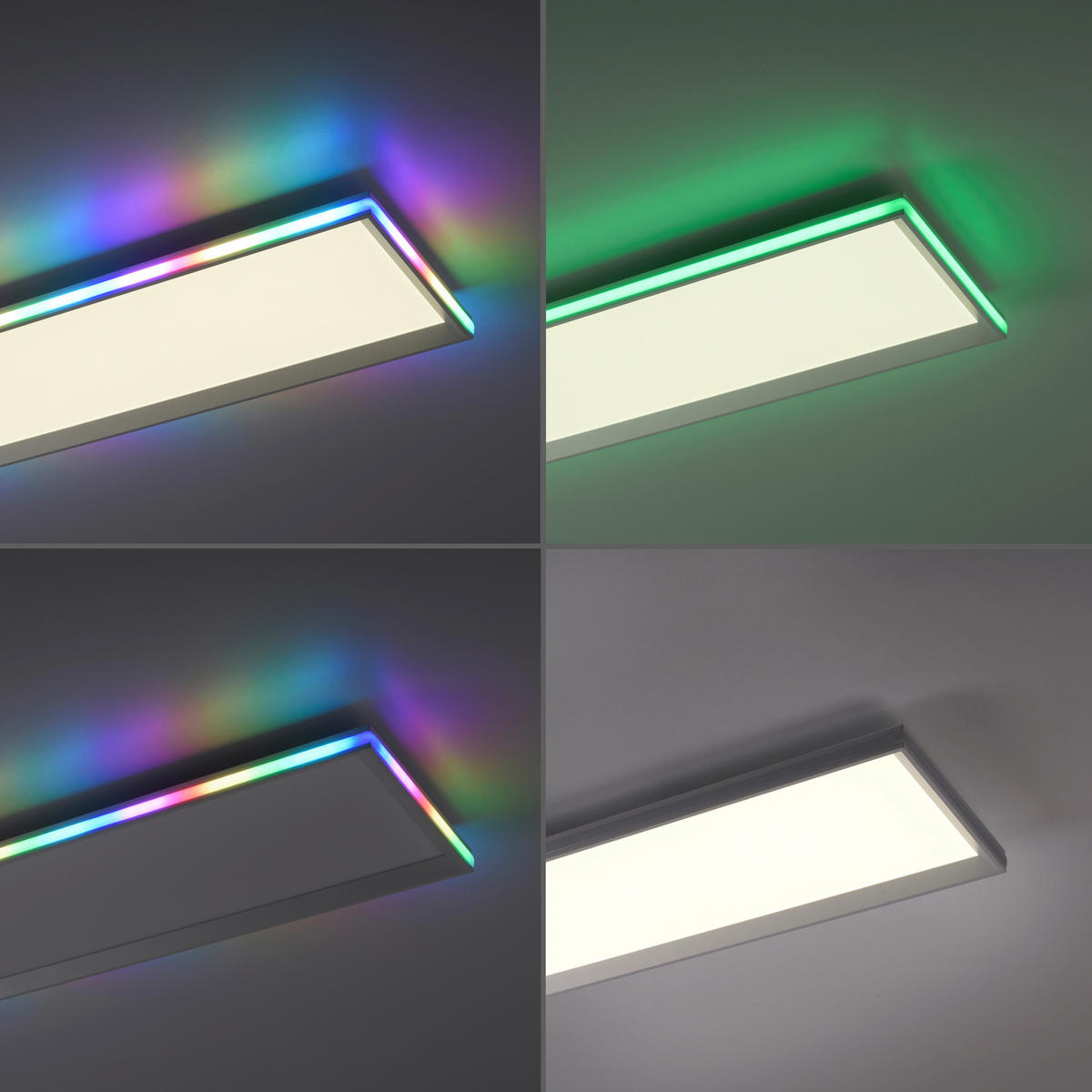 PLAFONIERĂ CU LED - alb, Design, plastic/metal (100/25/6cm)