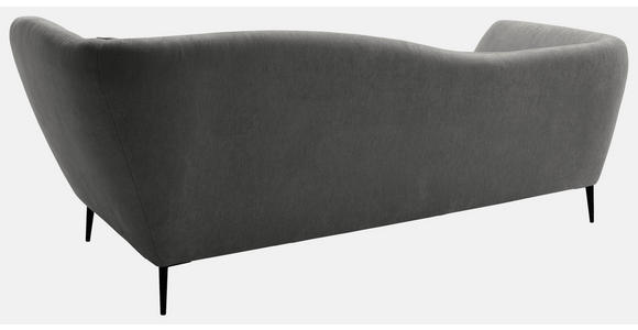 RÉCAMIERE Anthrazit Chenille Zierkissen, Rücken echt  - Anthrazit/Schwarz, KONVENTIONELL, Textil/Metall (224/70/97cm) - Hom`in