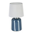TISCHLEUCHTE 12/22 cm  - Blau/Weiß, LIFESTYLE, Glas/Kunststoff (12/22cm) - Novel