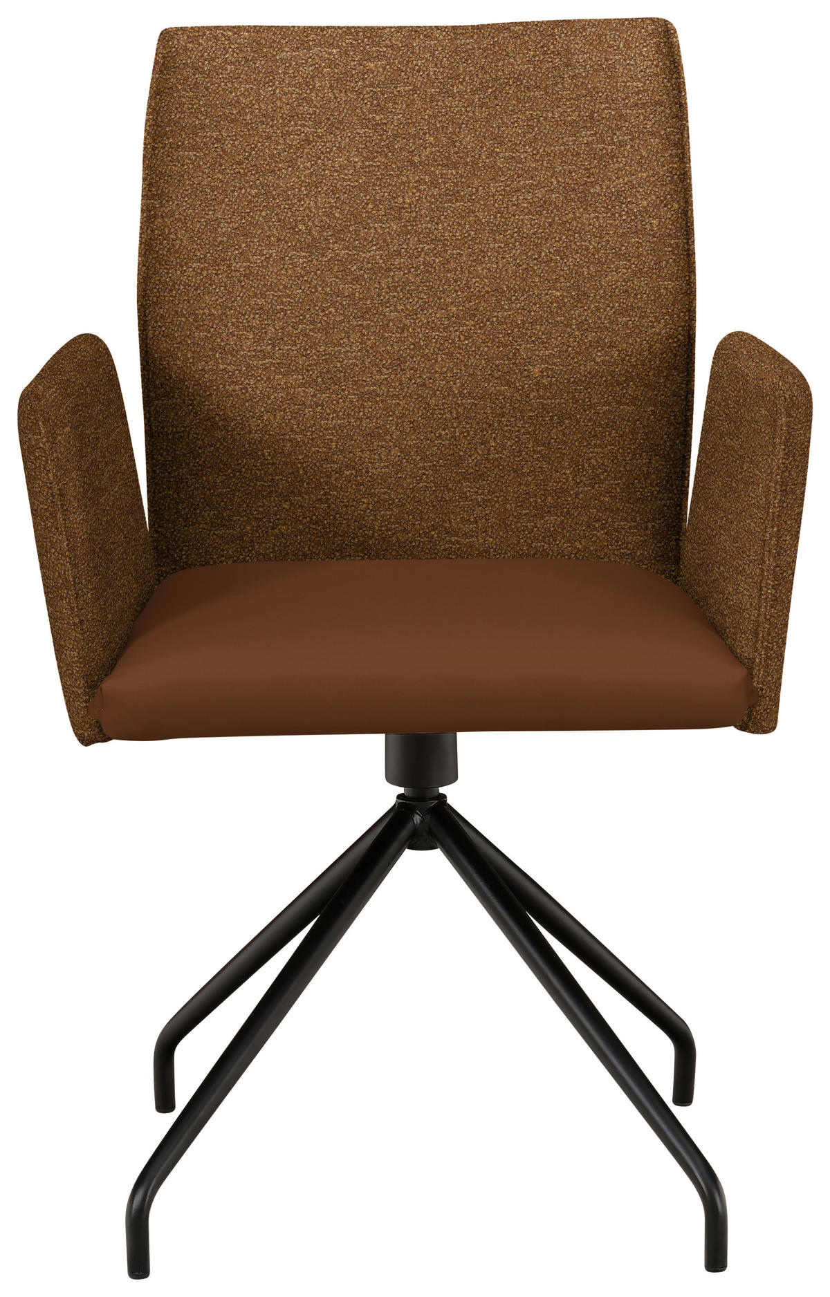 ARMLEHNSTUHL  in Stahl Webstoff, Mikrofaser  - Rostfarben/Schwarz, Design, Textil/Metall (60/91/60cm) - Moderano