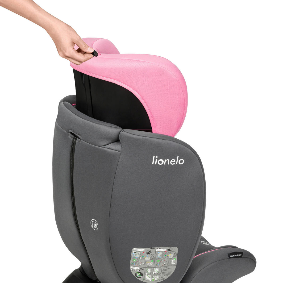 KINDERAUTOSITZ   - Pink/Grau, Basics, Kunststoff (44,5/60/81cm) - Lionelo
