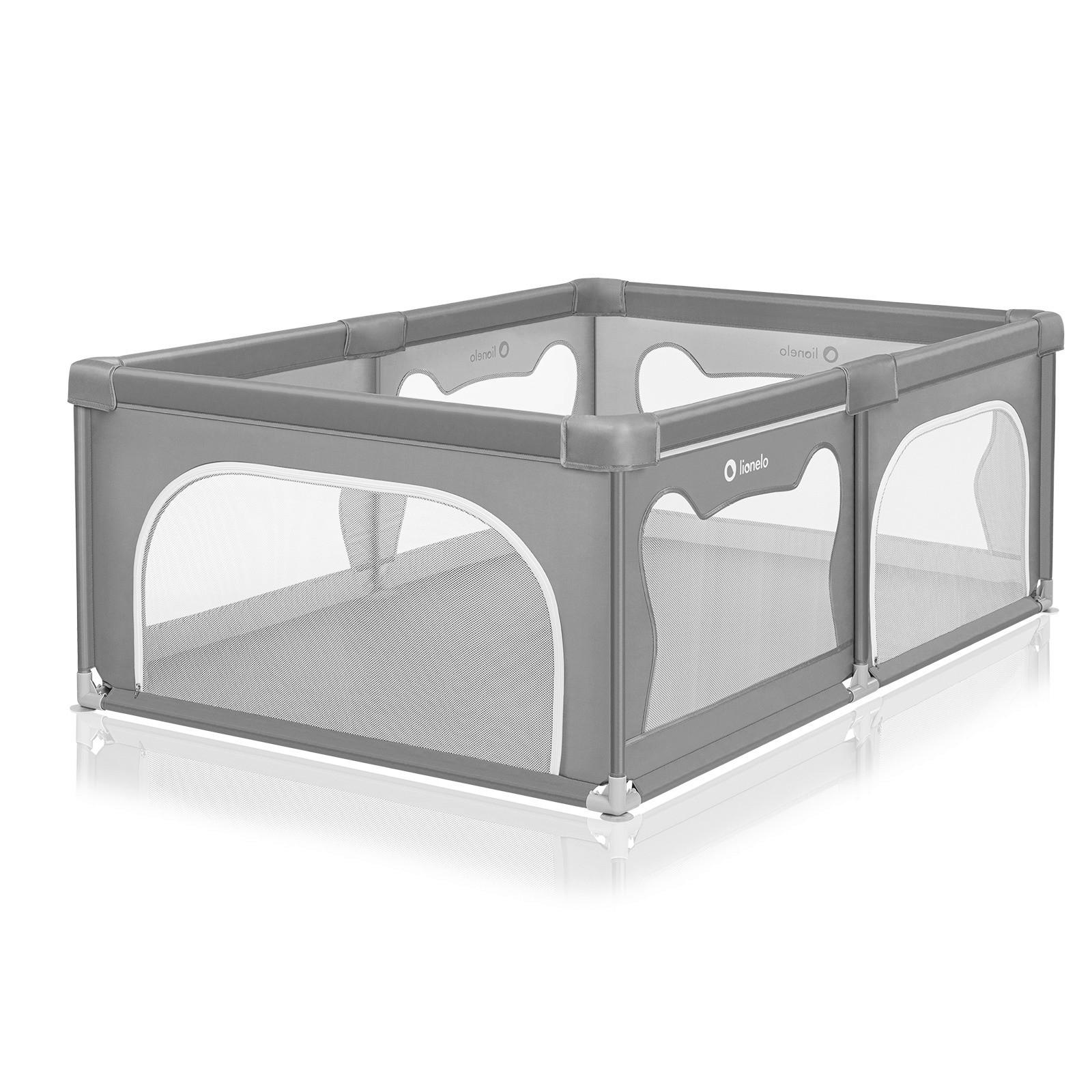 Lionelo Laufgitter Willow Grau 187x68x127 cm