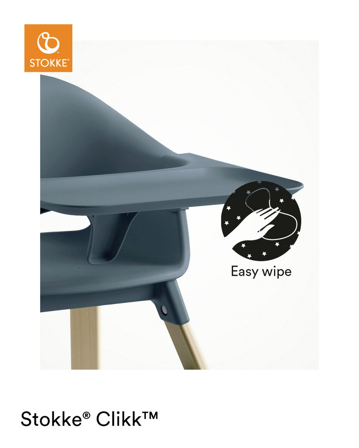HOCHSTUHL Clikk  - Dunkelblau/Naturfarben, Design, Holz/Kunststoff (56/82.5/69cm) - Stokke