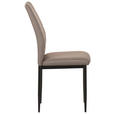 STUHL Mikrofaser Taupe  - Taupe/Schwarz, Design, Textil/Metall (43,5/96/58cm) - Carryhome