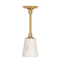 KERZENHALTER - Goldfarben/Weiß, Trend, Stein/Metall (10/30/10cm) - Kayoom