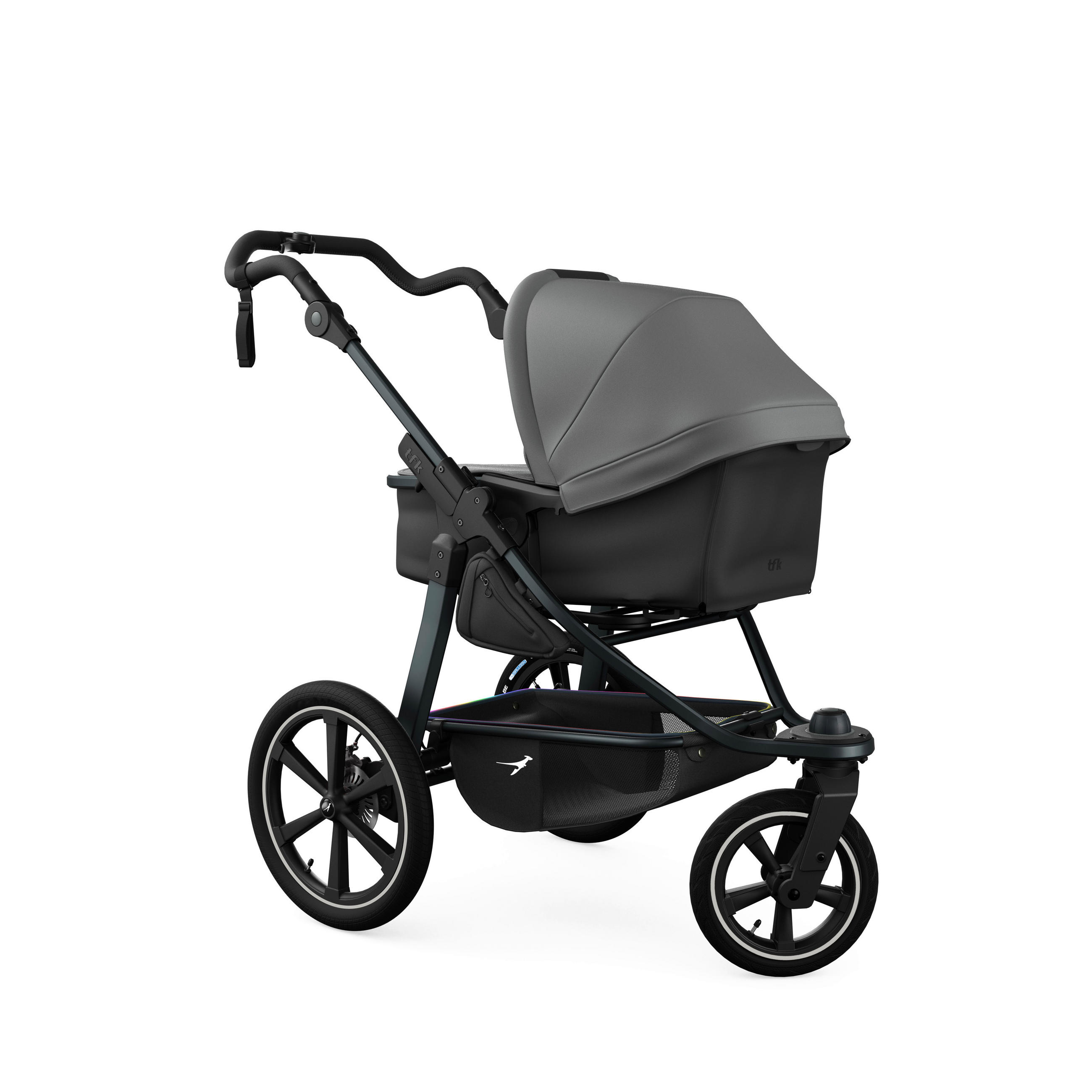 KOMBIKINDERWAGEN  tfk pro 2-in-1 Kombikinderwagen  grau  - Dunkelgrau/Anthrazit, Basics, Textil/Metall (66/118/110cm) - TFK