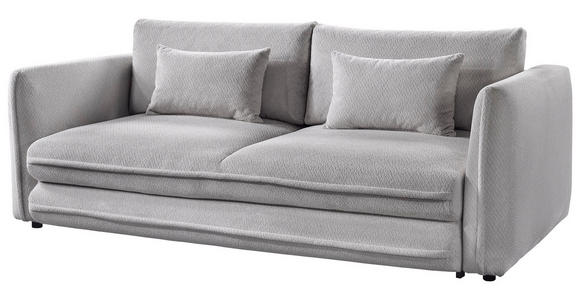SCHLAFSOFA  mit Liegefunktion, Rücken echt Struktur Grau  - Schwarz/Grau, KONVENTIONELL, Kunststoff/Textil (237/94/117cm) - Carryhome