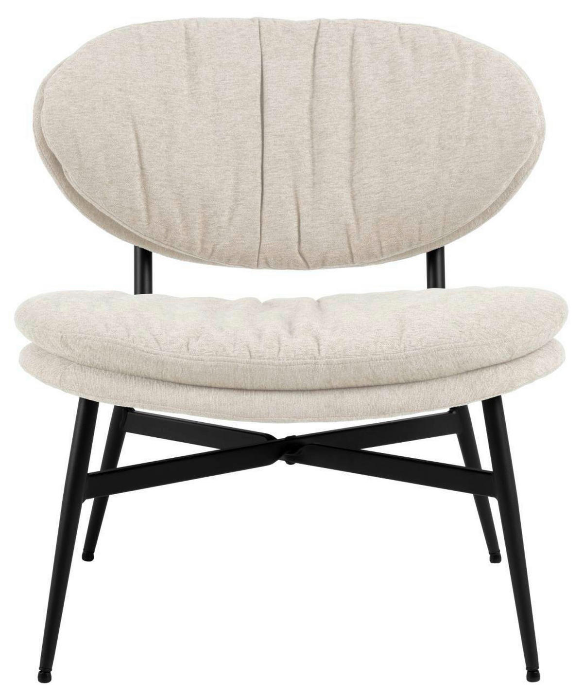 FÅTÖLJ i metall, textil beige  - beige, Design, metall/textil (70/73/76cm) - Best Price