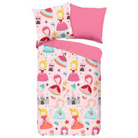 KINDERBETTWÄSCHE Royalty Renforcé 135/200 cm  - Rot/Rosa, Design, Textil (135/200cm)