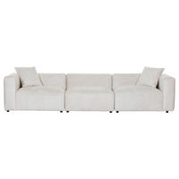 BIGSOFA in Chenille Creme  - Creme/Schwarz, Modern, Kunststoff/Textil (320/66/111cm) - Carryhome
