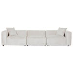 BIGSOFA Chenille Creme  - Creme/Schwarz, MODERN, Kunststoff/Textil (320/66/111cm) - Carryhome