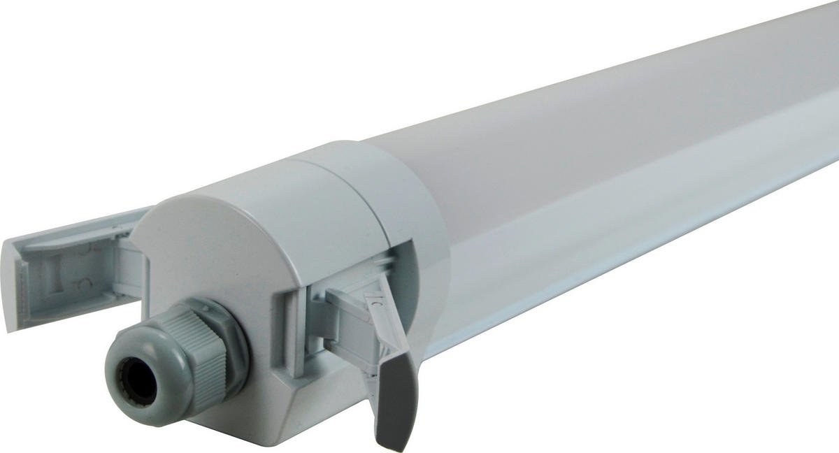 LED-DECKENLEUCHTE pro 113/6/6 cm   - Hellgrau, Basics, Kunststoff (113/6/6cm)