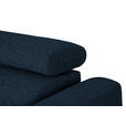 ECKSOFA in Chenille Dunkelblau  205/280 cm  - Schwarz/Dunkelblau, Design, Textil/Metall (205/280cm) - Xora