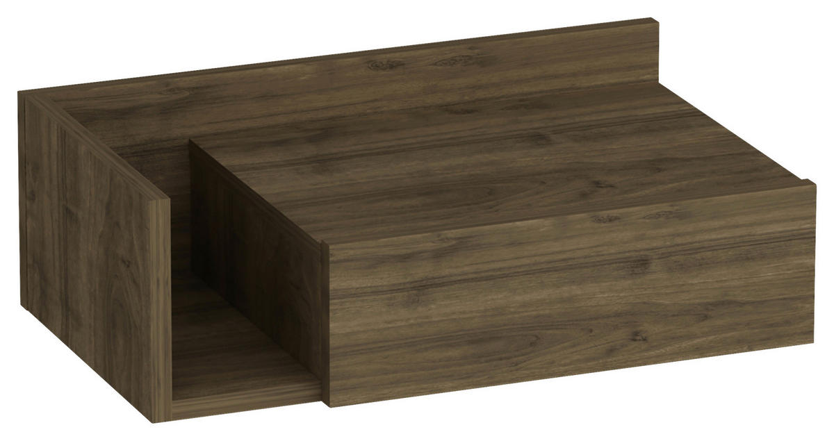 NACHTTISCH 60/21,4/35 cm  Walnussfarben  - Walnussfarben, Design, Holzwerkstoff (60/21,4/35cm) - MID.YOU