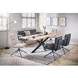 STUHL - Beige/Schwarz, Design, Textil/Metall (50/92/64,5cm) - Dieter Knoll