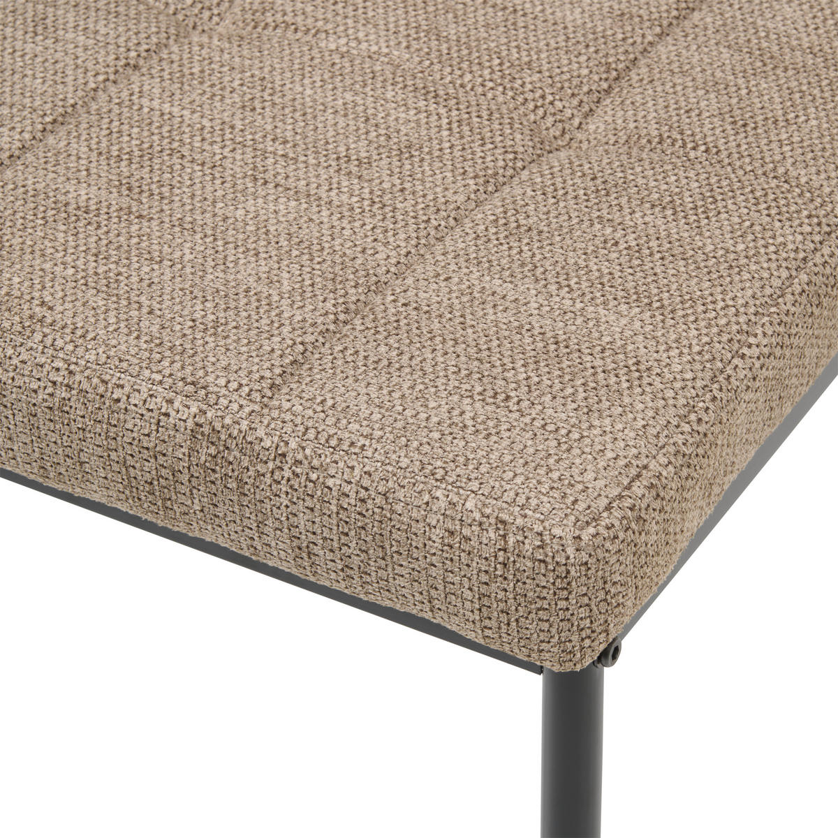 STUHL Mikrofaser Braun, Schwarz  - Schwarz/Braun, KONVENTIONELL, Textil/Metall (44/96/61cm) - MID.YOU