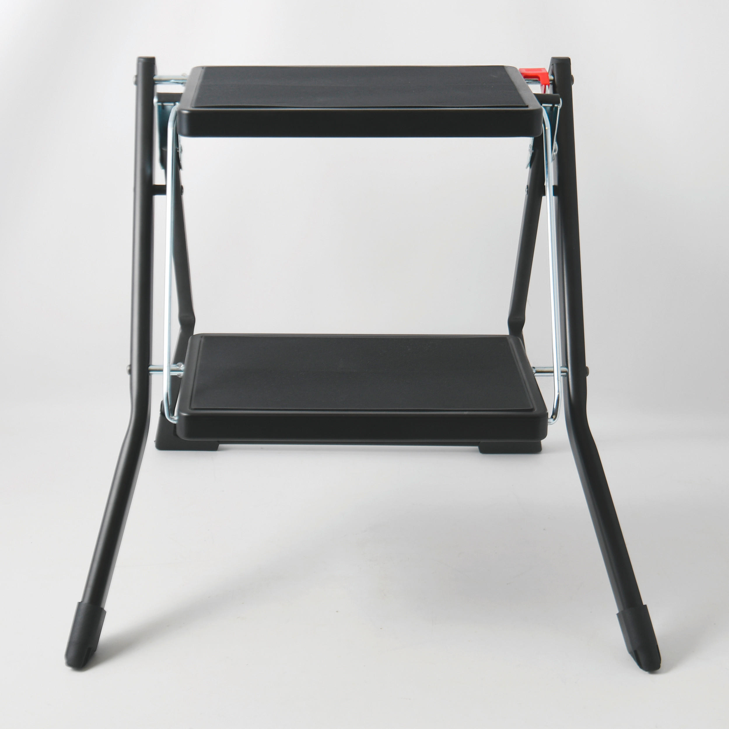KLAPPTRITTLEITER - Schwarz, Basics, Metall (49.5/48.5/44.5cm) - Spirella