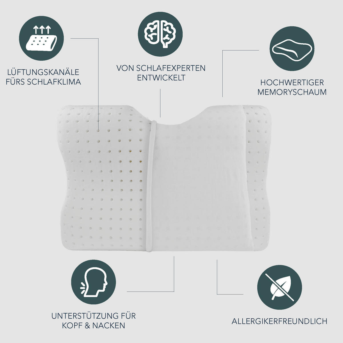 NACKENKISSEN SILENCE  - Basics, Textil (54/9-12/40cm) - Smartsleep