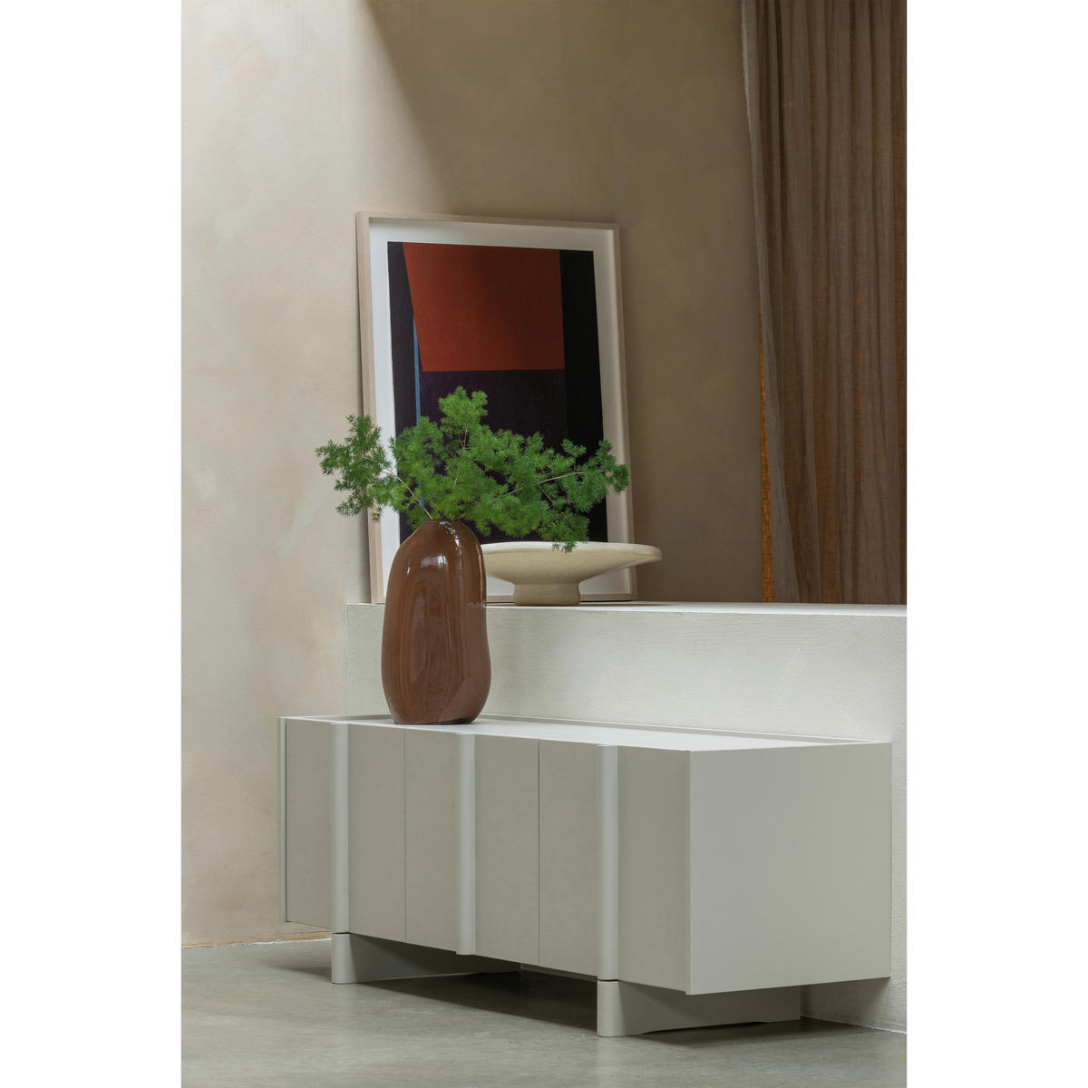 LOWBOARD Basu 152/53/46 cm   - Grau, Design, Holz (152/53/46cm) - Livetastic