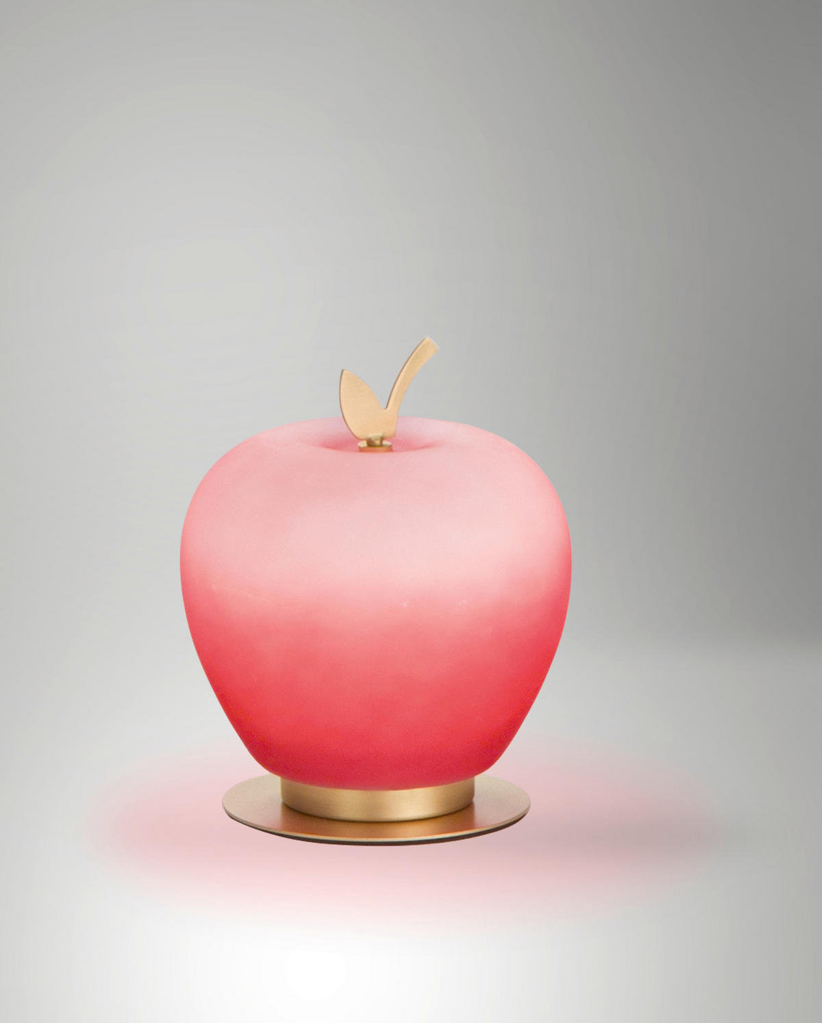 LED-TISCHLEUCHTE 14/17 cm   - Rot/Messingfarben, Design, Glas/Metall (14/17cm) - Fabas Luce