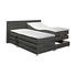 BOXSPRINGBETT 180/200 cm in Grau - Silberfarben/Grau, Design, Kunststoff/Textil (180/200cm) - Carryhome BOXSPRINGBETT 180/200 cm in Grau - Silberfarben/Grau, Design, Kunststoff/Textil (180/200cm) - Carryhome