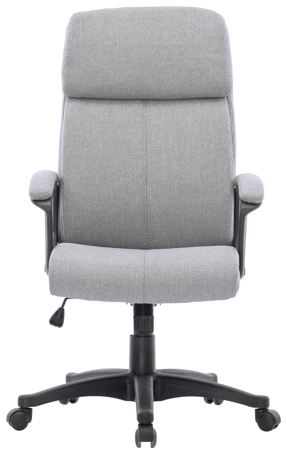 CHEFSESSEL Webstoff Grau, Schwarz  - Schwarz/Grau, Basics, Kunststoff/Textil (68/112-122/57cm) - Carryhome