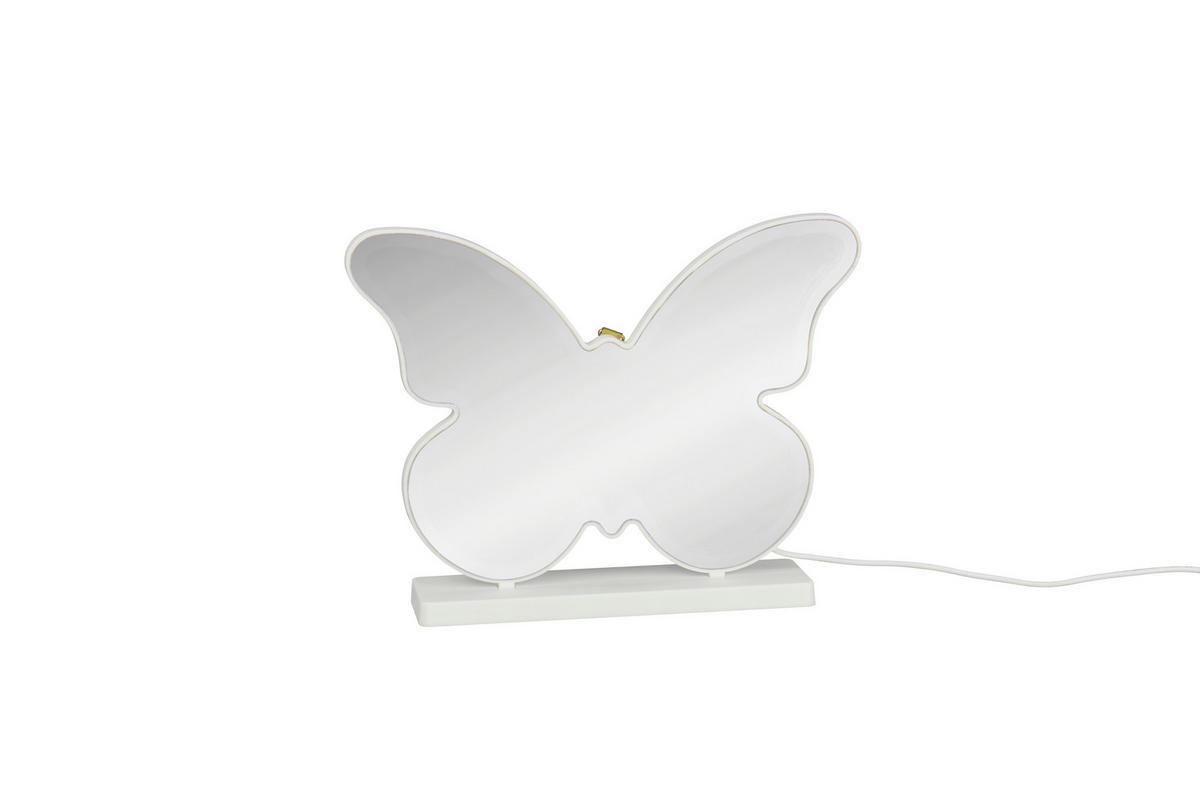 LED-WANDLEUCHTE Papillon 27/26/6 cm   - Transparent/Weiß, LIFESTYLE, Kunststoff (27/26/6cm)