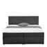BOXSPRINGBETT Flachgewebe 140/200 cm INKL. Matratze, Topper - Schwarz/Grau, Design, Kunststoff/Textil (140/200cm) - Carryhome