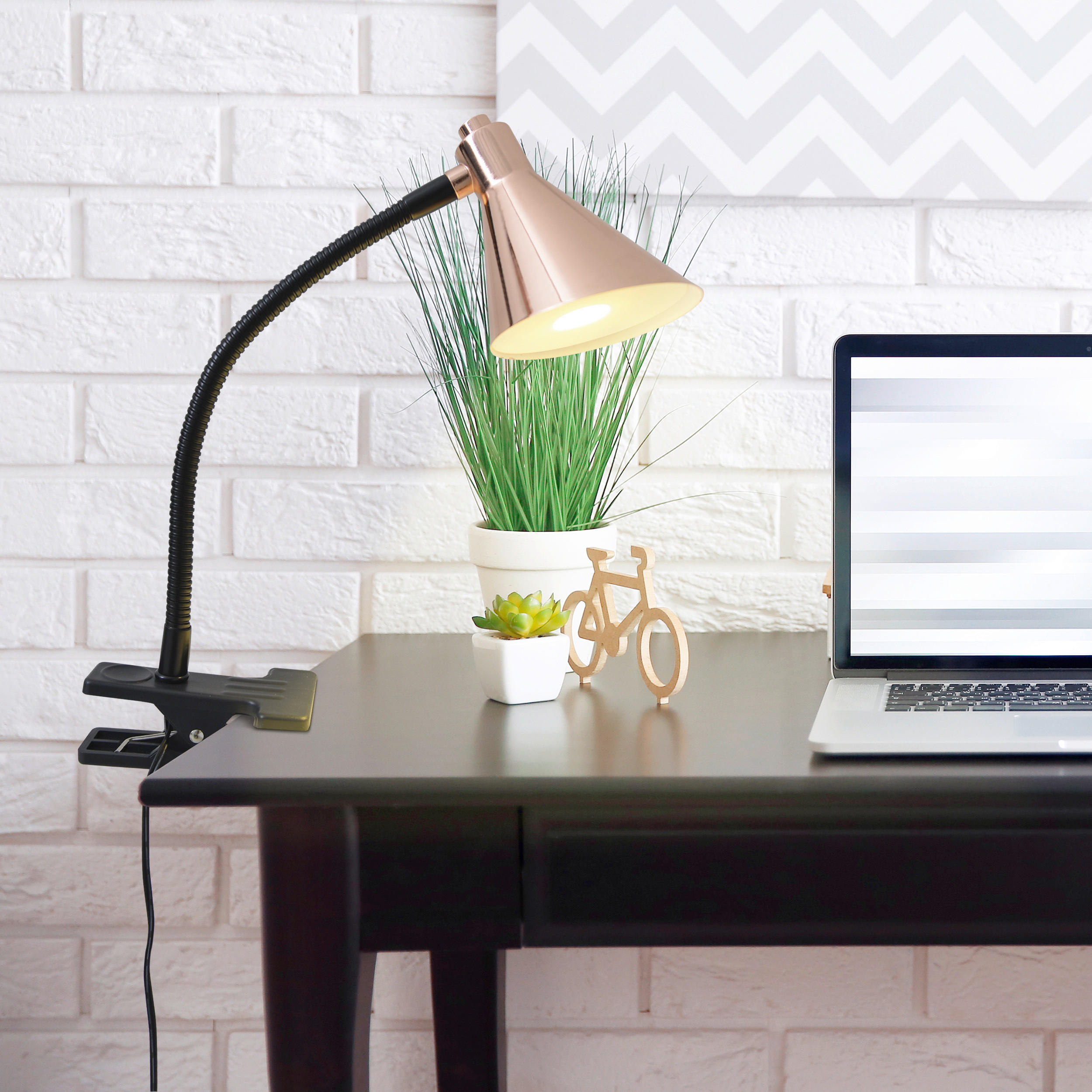 LED-KLEMMLEUCHTE 8,5/8,4 cm   - Schwarz/Kupferfarben, Basics, Metall (8,5/8,4cm) - Näve