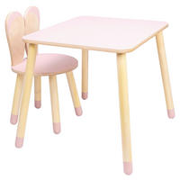 KINDERSITZGRUPPE  - Pink/Naturfarben, Basics, Holz (51,5/60/50cm)