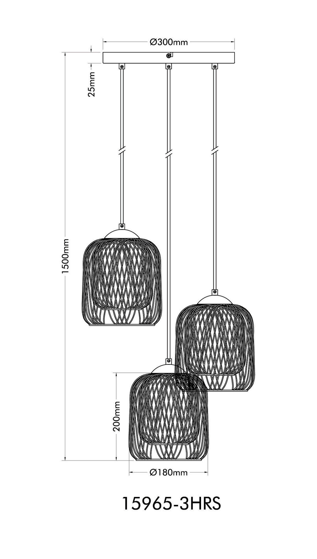 HÄNGLAMPA DICHTI 39,4/150 cm  - svart/guldfärgad, Basics, metall/plast (39,4/150cm) - Globo