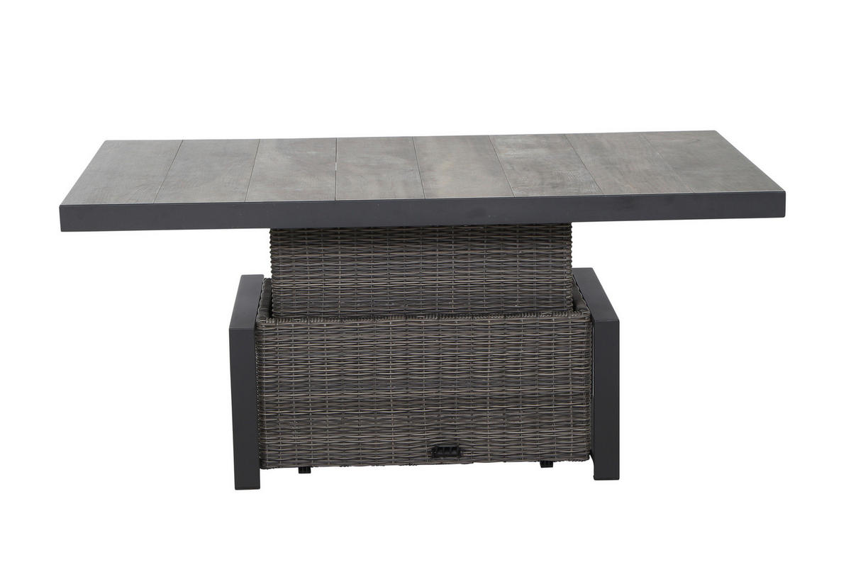 LOUNGEGARNITUR 4-teilig   72/206/103 cm Aluminium  - Grau, Basics, Keramik/Kunststoff (72/206/103cm) - Siena Garden