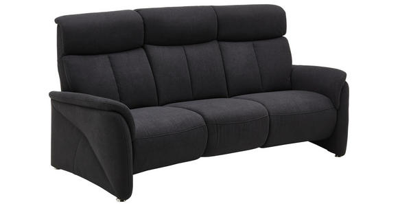 TRAPEZSOFA in Textil Dunkelgrau - Dunkelgrau/Alufarben, KONVENTIONELL, Textil (217/108/106cm) - Cantus