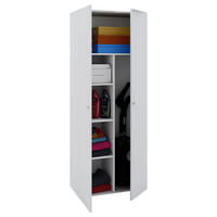 MULTISKÅP 70/178/40 cm 2-dörrar - vit/silver, Basics, trämaterial/plast (70/178/40cm) - MID.YOU