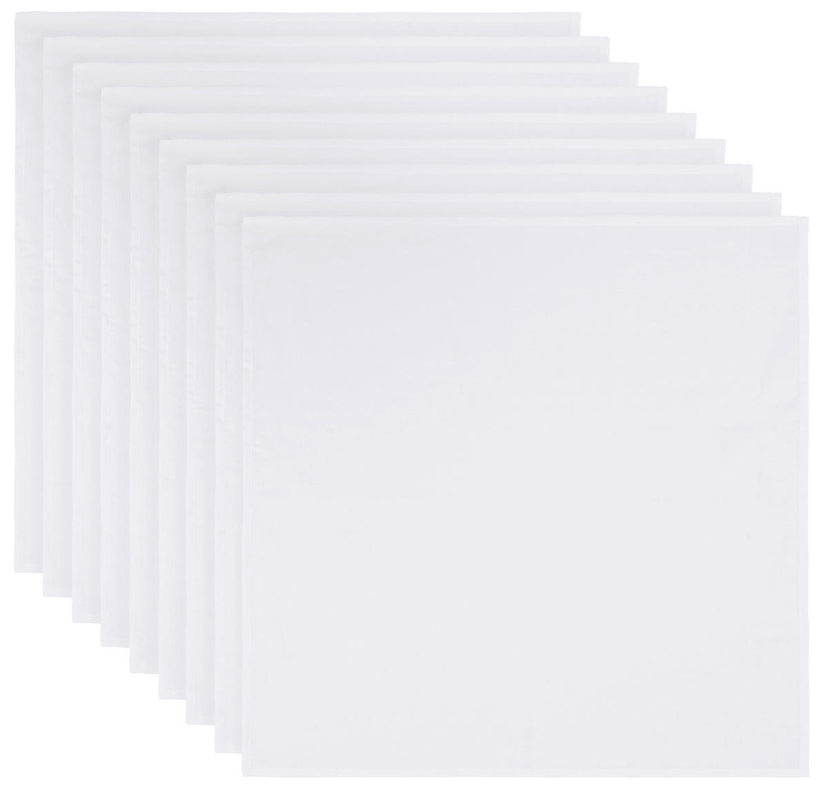 STOFFWINDEL   10-teilig  - Weiss, Basics, Textil (80/80cm) - My Baby Lou