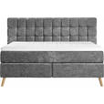 BOXSPRINGBETT 180/200 cm  in Dunkelgrau  - Eichefarben/Dunkelgrau, Design, Holz/Textil (180/200cm) - Esposa